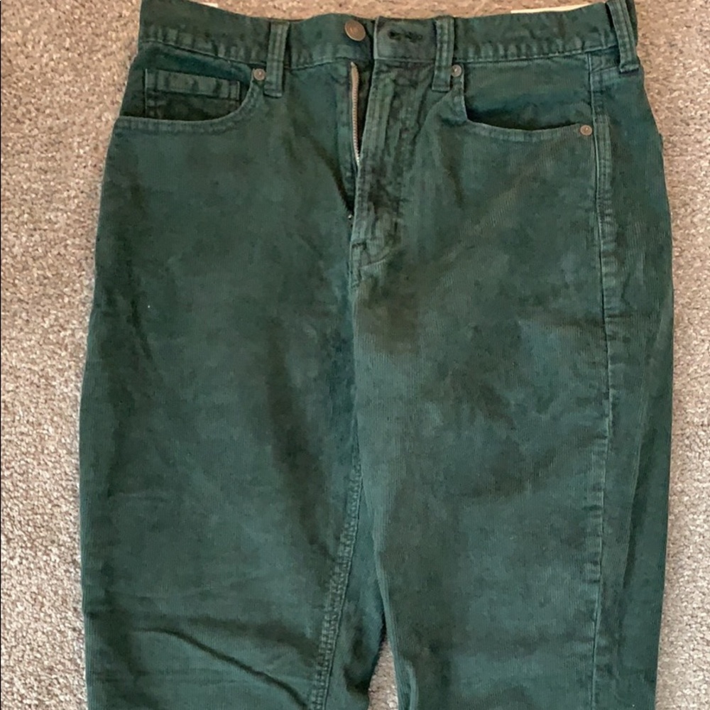 American Eagle Green Corduroy Mom Jeans
